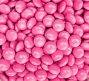 Chocolate lenses (100g), assorted, single colors, pink (like Smarties)