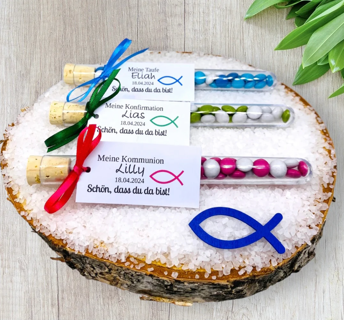 Wunderschöne Gastgeschenke zur Erstkommunion, Taufe, Konfirmation- Dankeschön Geschenk