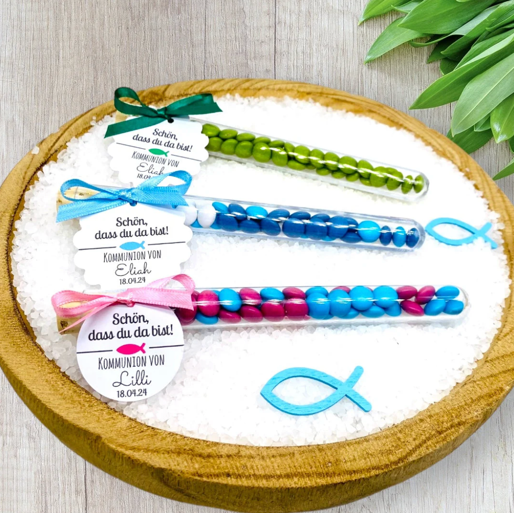 Edle Gastgeschenke zur Kommunion, Taufe, Konfirmation-Eukalyptus Design