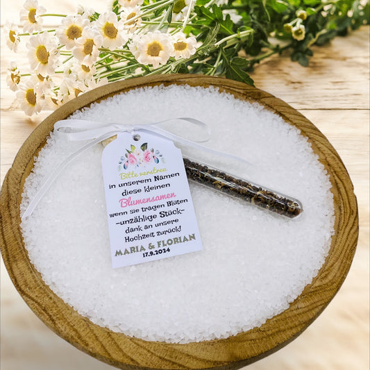 Blooming love in a test tube: Personalized guest gift for unforgettable wedding moments