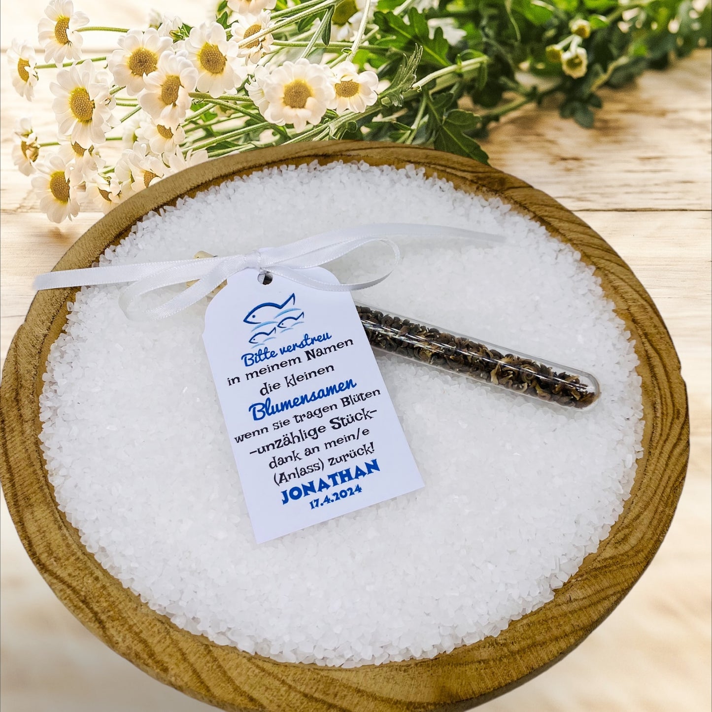 Baptism fish: Unique guest gift for baptism, communion, confirmation. Personalized with name, occasion and date.