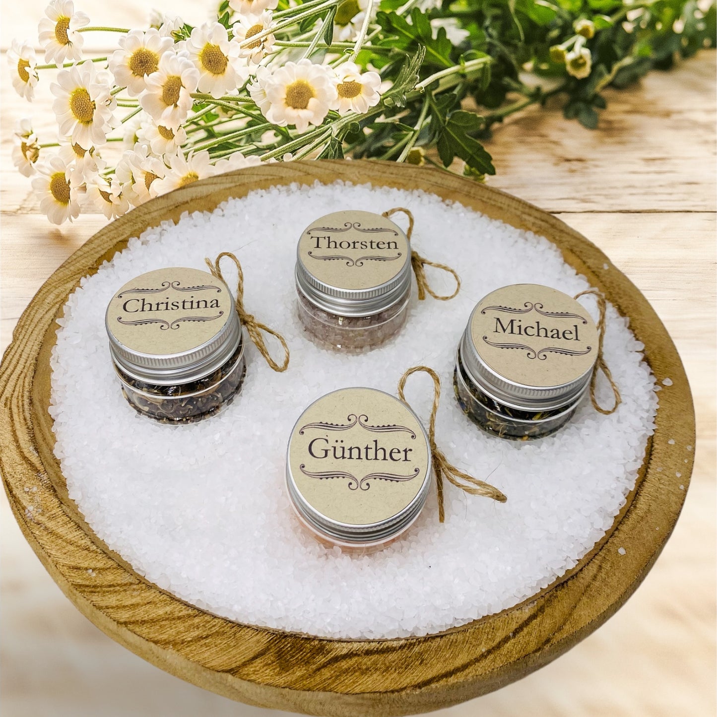 Unforgettable guest gifts: place cards with enjoyment – personal jars for special moments! Wedding, baptism, communion, confirmation