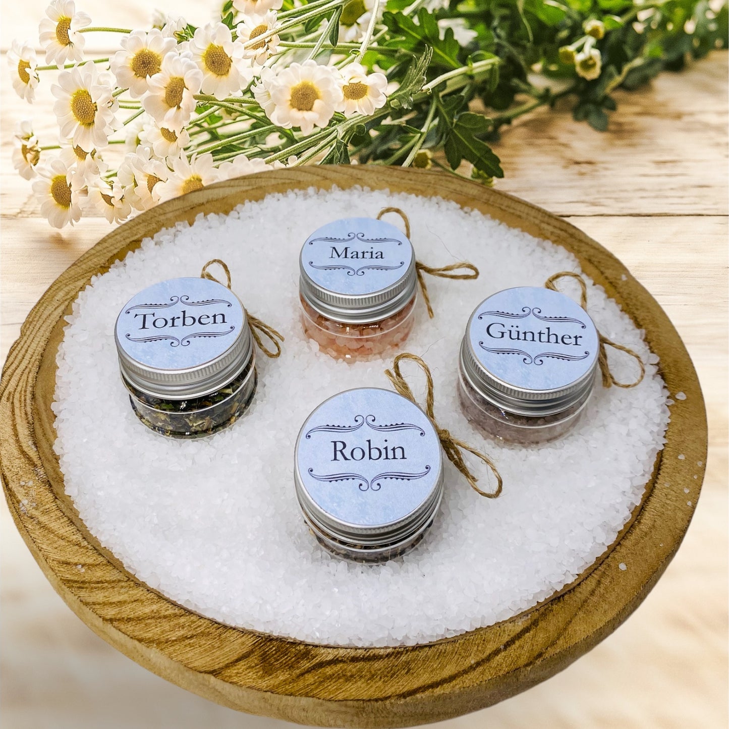 Unforgettable guest gifts: place cards with enjoyment – personal jars for special moments! Wedding, baptism, communion, confirmation