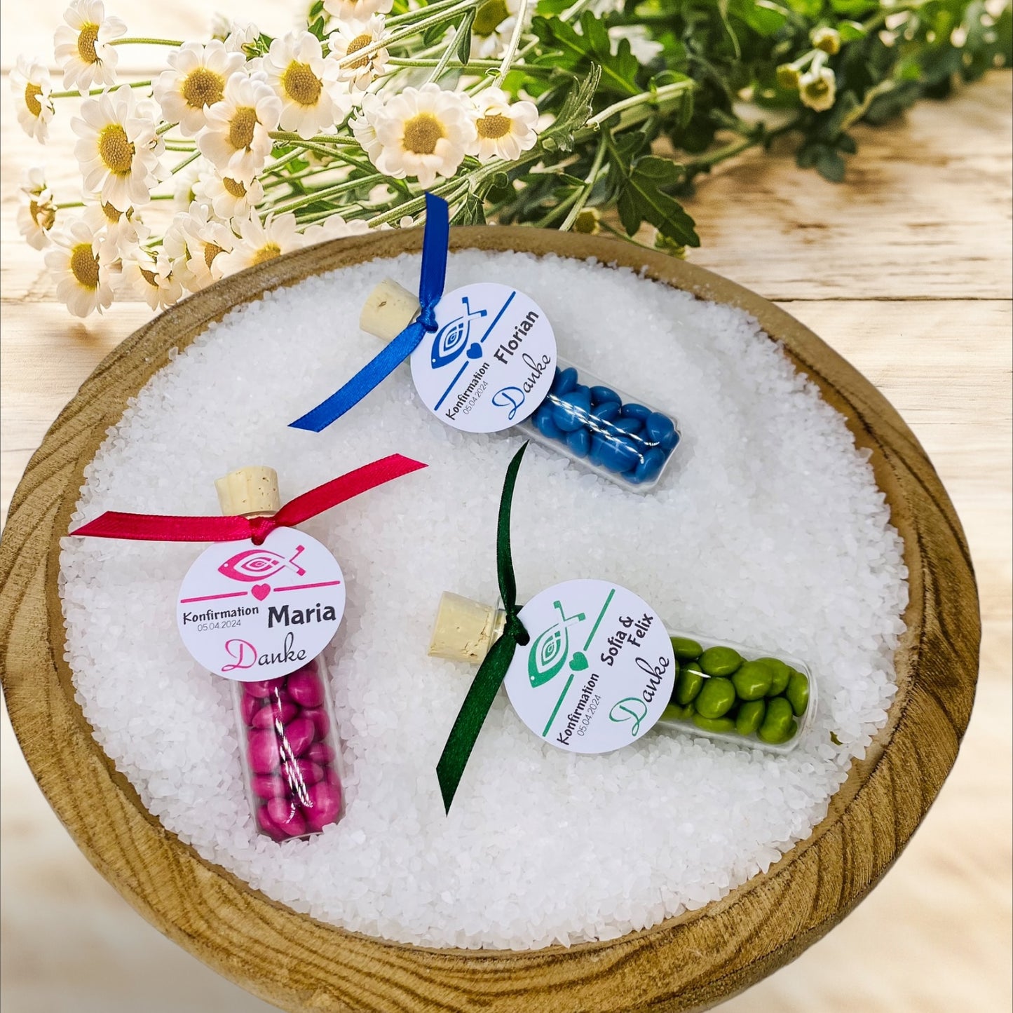 Kirchlicher Fisch, Farbe wählbar und personalisiert Anhänger und Aufkleber