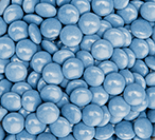 Schokolinsen (100g), sortiert, Einzelfarben, blau (wie Smarties)